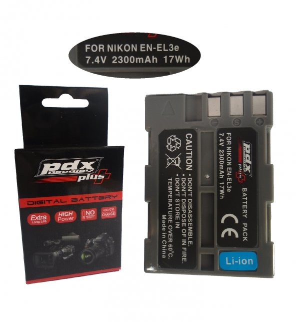 PDX Pdx EN-EL3E, Nikon D70 DSLR, Fotoğraf Makinesi İçin İdeal Batarya