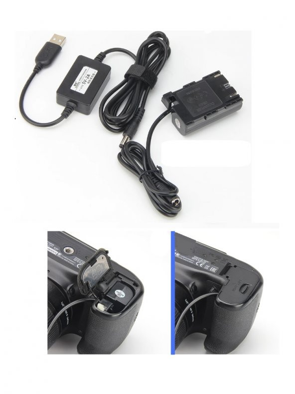 OEM Canon 5D için ACK-E6, USB Güç Adaptörü Kaynağı