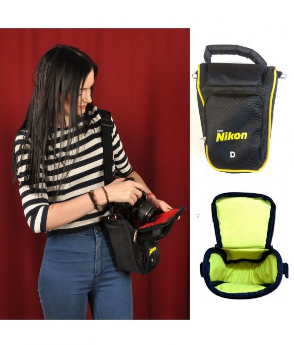 PDX Nikon DF, Dslr, Fotoğraf Makinesi İçin V, Üçgen Çanta