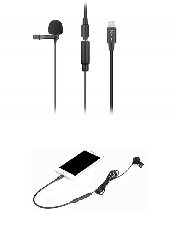 BOYA BOYA BY-M2, iPad Mini 3 Tablet Uyumlu, Yaka Mikrofonu
