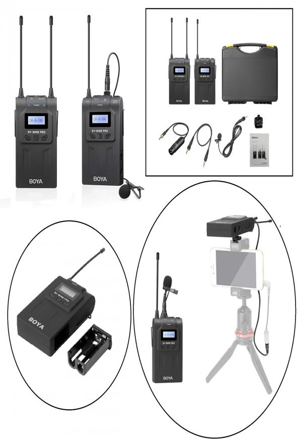 BOYA Boya BY-WM8 Tekli Kablosuz Yaka Mikrofonu Seti ürün görseli 1