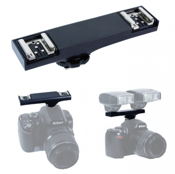 OEM Flaş tetikleyici Destekli Çiftli Flaş Tutucu For Nikon, ürün görseli