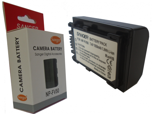 SANGER HDR-UX5 HDR-UX5E HDR-UX7 HDR-UX7E HDR-UX9E FV50 Batarya