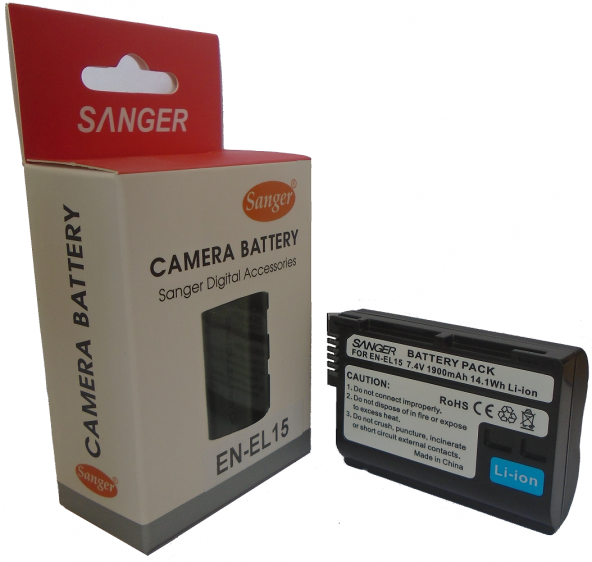 SANGER Nikon D500 Uyumlu Batarya, Nikon D500 Fotoğraf Makinesi Bataryası