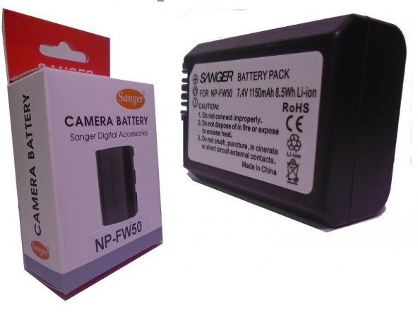 SANGER Sanger NP-FW50 Batarya,Sony NEX-5 Kamera Bataryası