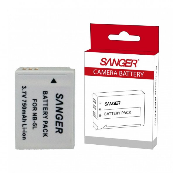 SANGER Canon Digital Ixus 800, 900, 950 İçin Nb-5L Batarya