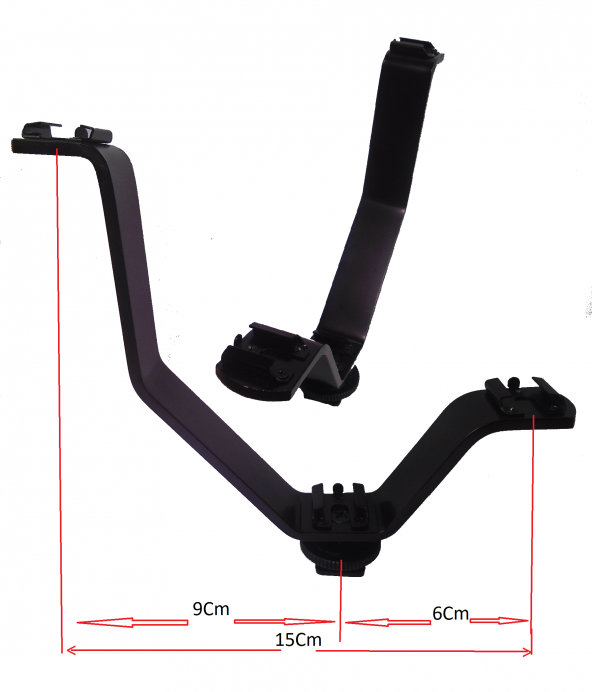 SANGER Çok Kullanışlı SANGER V Braket, Üçlü flaş Tutucu, Üçlü Braket
