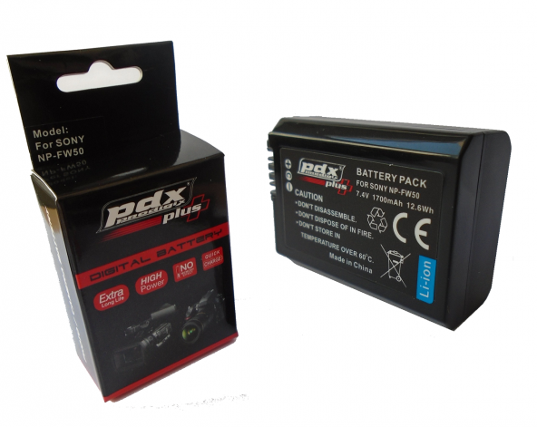 PDX Sony  NP-FW50 Batarya,Sony A7R II Fotoğraf Makinesi Bataryası
