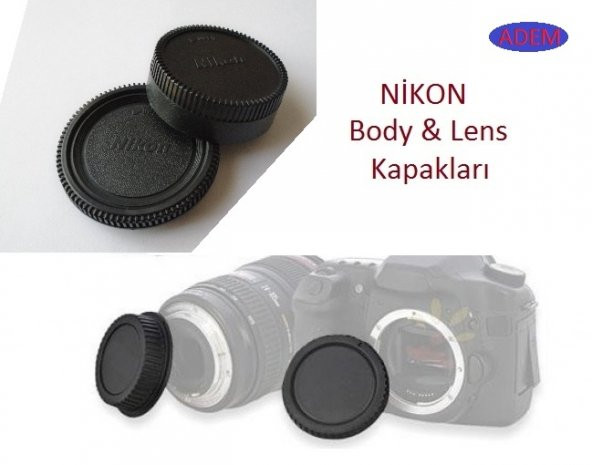 SANGER NİKON 18-55mm LENS ARKA KAPAĞI NİKON BODY ÖN KAPAĞI ürün görseli