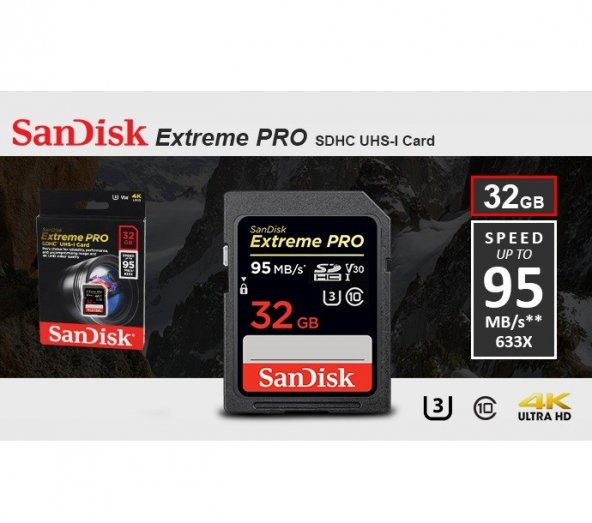 SanDisk Sandisk 32 Gb 95mbs Sony Nx100 Hafıza Kartı