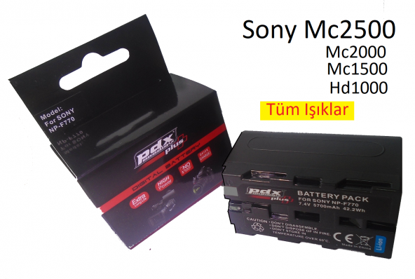 PDX Sony Mc2500 Kamera İçin İdeal Batarya