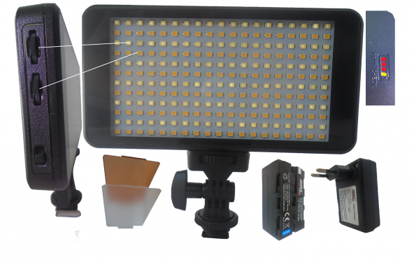 PDX 228 Ledli Profesyonel Kamera Işığı, 228Ledli Kamera Tepe Lambası