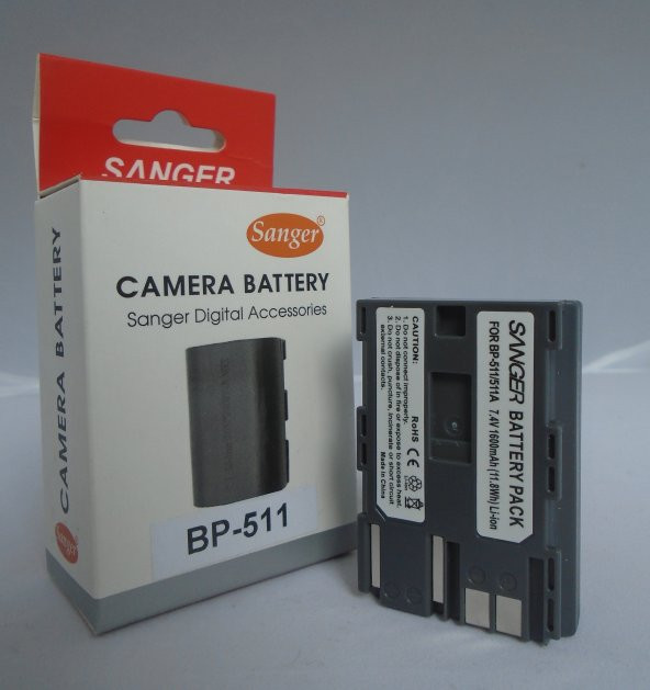 SANGER Sanger BP511 Kamera Bataryası, Canon BP511 Batarya