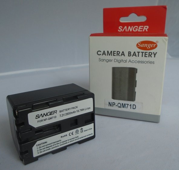 SANGER Sony NP-QM71 Kamera Bataryası, Pil