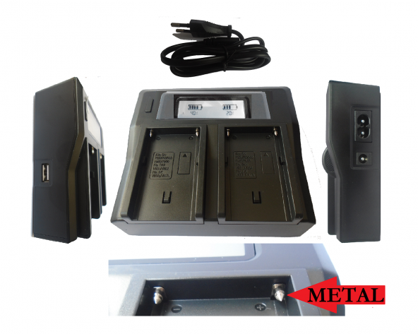 DP Sony Mc2000 İçin DP NP-F970 İkili Şarj cihazları