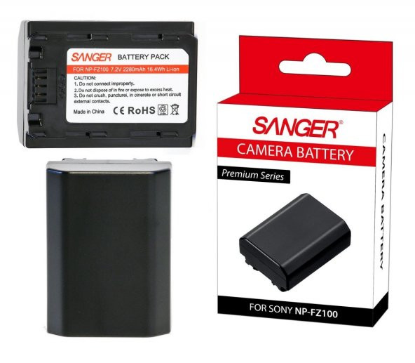 SANGER Np-Fz100 Sony A73, A7R 3, A9 Batarya, Pil