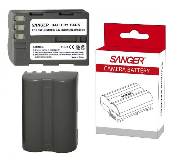 SANGER Nikon ENEL3E, D50, D60, D700, D90 bataryası, Pil
