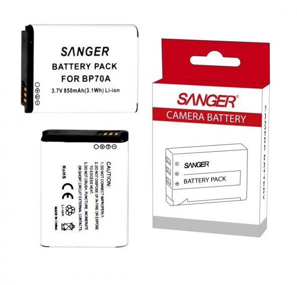 SANGER Sanger IA-BP70A, Samsung PL100, ES70, SL630, TL105, TL205, AQ100, WP10 Bataryası