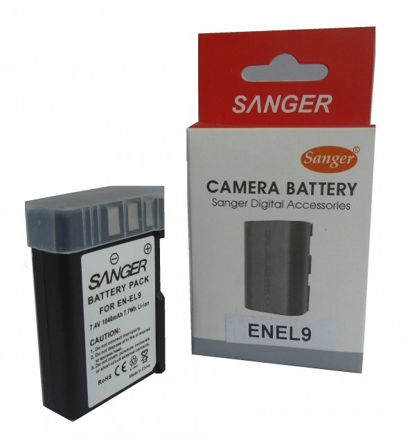 SANGER Sanger EN-EL9 Nikon D40, D60, D3000, D5000 Dslr Batarya, Pil