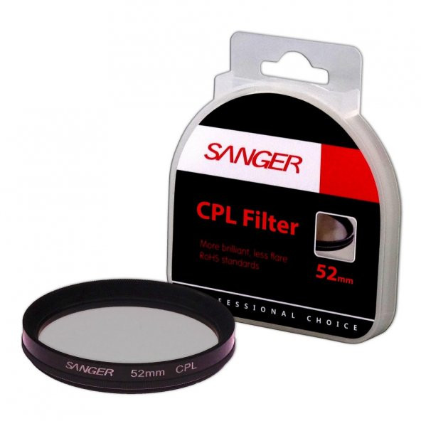SANGER 52mm Polarize Filtre, 52 mm CPL Filtre
