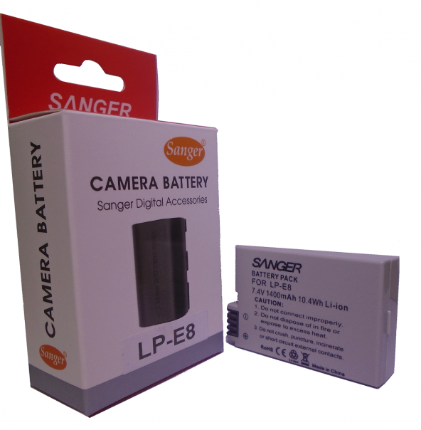 SANGER Sanger Lp-E8, Canon Eos 550D, 600D, 650D, 700D, Rebel T5İ Bataryası, pil