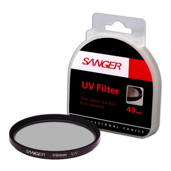 SANGER 49 mm UV Filtre, Ultraviole Işık Engeleyici Filtre