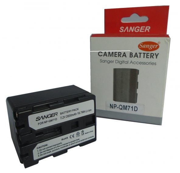 SANGER Sony NP-QM71 Kamera Bataryası, Pil