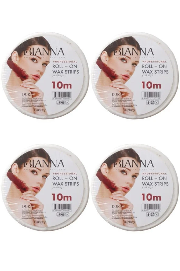 Bianna Roll-On Wax Strips Ağda Bezi 10 Mt. 4 Adet