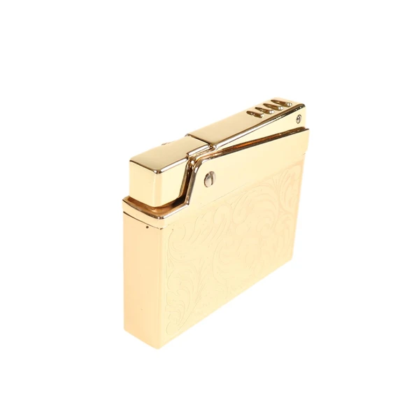 GOLD RENK SANATSAL MOTİF KUTULU GAZLI ÇAKMAK - 2