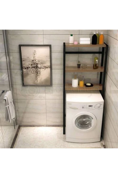 Mobigoom Cosar Group Çamaşır Makinesi Üstü Düzenleyici Banyo Rafı Makina Üstü Çok Amaçlı Dolap - Resim 3