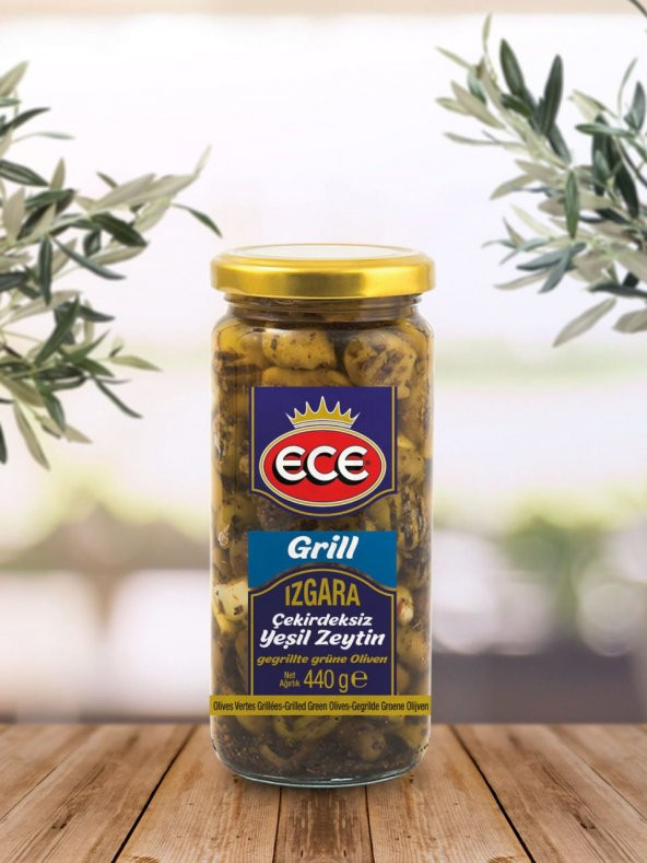 ECE GRİLL IZGARA ÇEKİRDEKSİZ YEŞİL ZEYTİN 440 G - 1