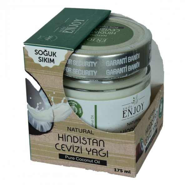 Enjoy Hindistan Cevizi Yağı Soğuk Pres Saf Doğal Cam Kavanoz 175 Gr - 3