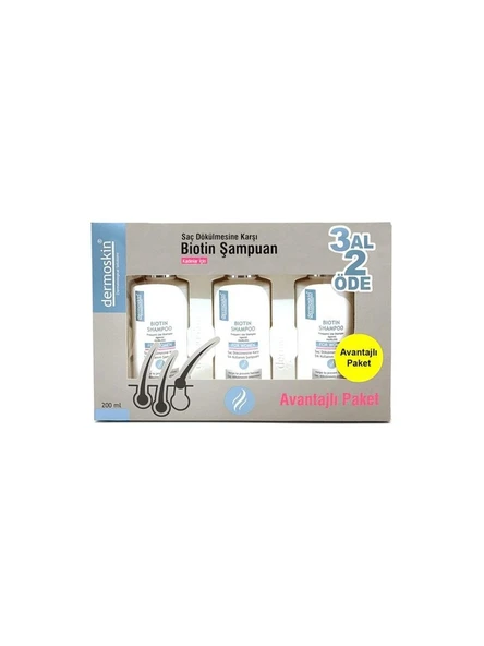 Dermoskin Biotin Şampuan 3 Al 2 Öde Kadın 200 Ml ürün görseli 1