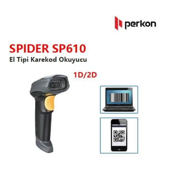 PERKON SPIDER SP610 USB 1D-2D (Karekod) Okuyucu
