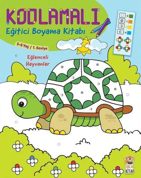 Kodlamalı Eğitici Boyama Kitabı Eğlenceli Hayvanlar KOLEKTİF