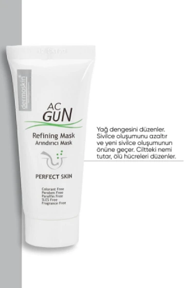 DERMOSKIN Acnegun Arındırıcı Scrub Maske 30 ml 8697796000059 - 3