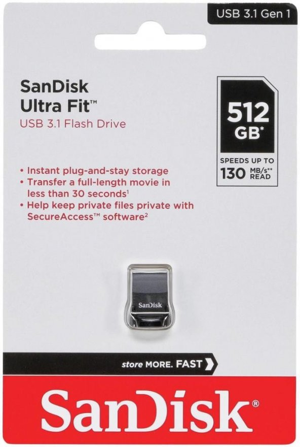 Sandisk Ultra Fit 512GB USB 3.1 USB Bellek SDCZ430-512G-G46 - 2