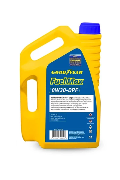 GOODYEAR FUEL MAX 0W30 PARTİKÜL 5 LİTRE MOTOR YAĞI - Resim 2