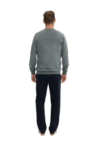 U.S. Polo Assn. Erkek Yuvarlak Yaka Yazı Detaylı Pijama Takımı - 6