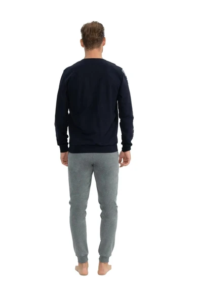 U.S. Polo Assn. Erkek Uzun Kollu Baskılı Pijama Takımı - 2