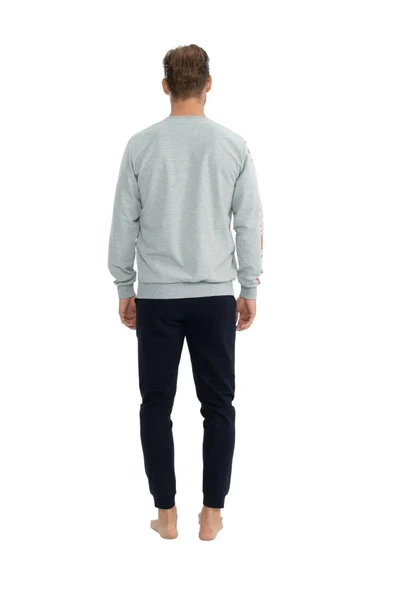 U.S. Polo Assn. Erkek Uzun Kollu Baskılı Pijama Takımı - 6