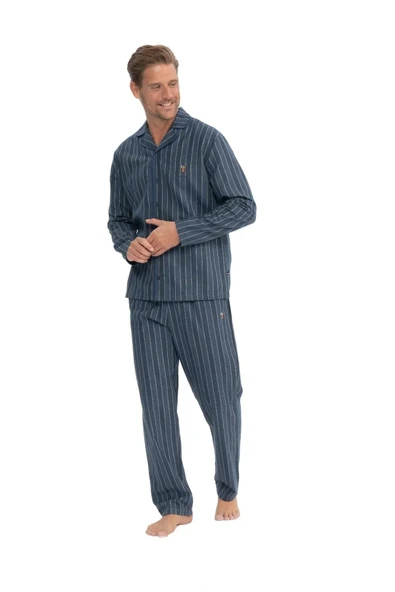 U.S. Polo Assn. Erkek Boydan Patlı Gömlek Pijama Takımı