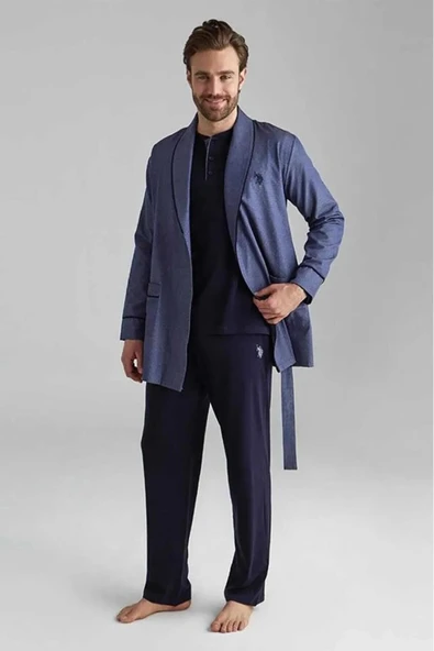 U.S. Polo Assn. Erkek 5 Parça Sabahlık Set Takım - 2