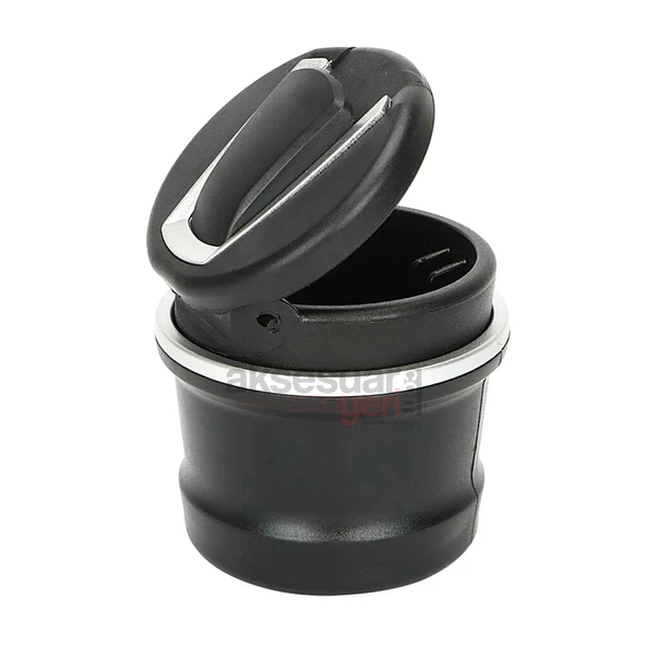 Siyah Renk Araç İçi Küllük Kapaklı ve Mavi Işıklı - 4