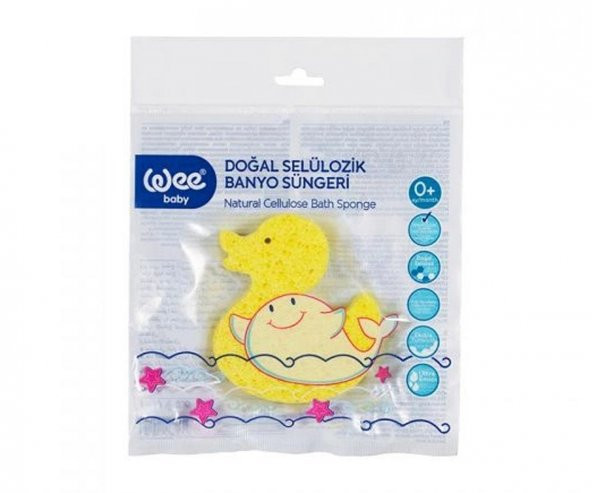 Wee Baby Doğal Selülozik Banyo Süngeri 915 - Ördek