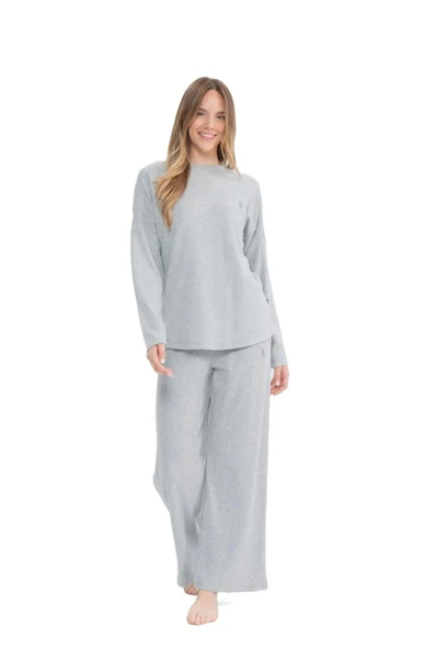 U.S. Polo Assn. Kadın Yumoş Kumaş Yuvarlak Yaka Pijama Takımı - 9
