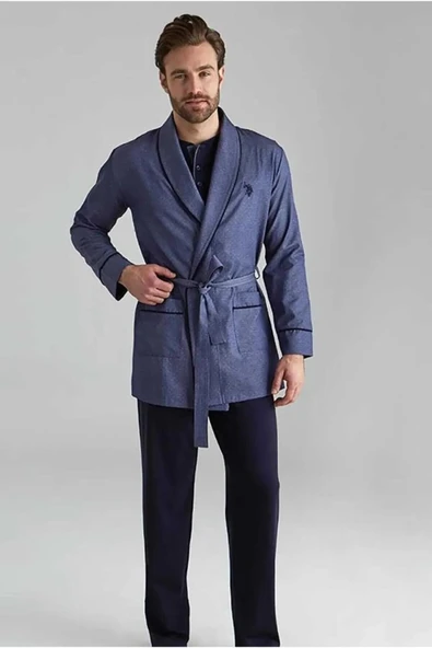 U.S. Polo Assn. Erkek 5 Parça Sabahlık Set Takım - 3