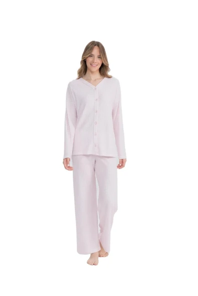 U.S. Polo Assn. Kadın Fitilli Boydan Patlı Pijama Takımı - 2
