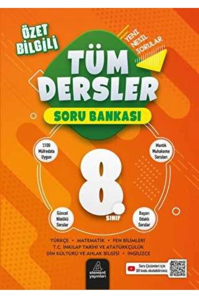 ELEMENT 8.SINIF TÜM DERSLER SORU BANKASI ürün görseli