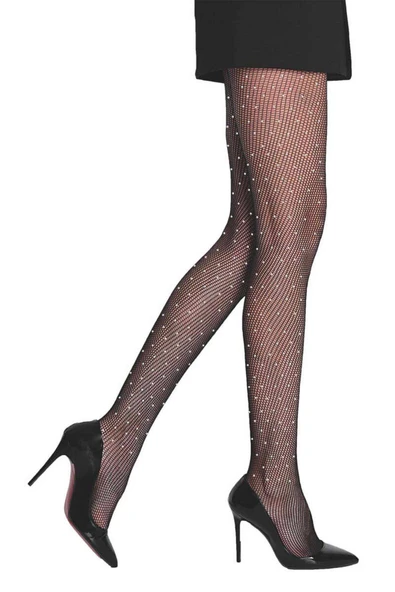 Daymod Taşlı File Külotlu Çorap 500 Siyah - Resim 2